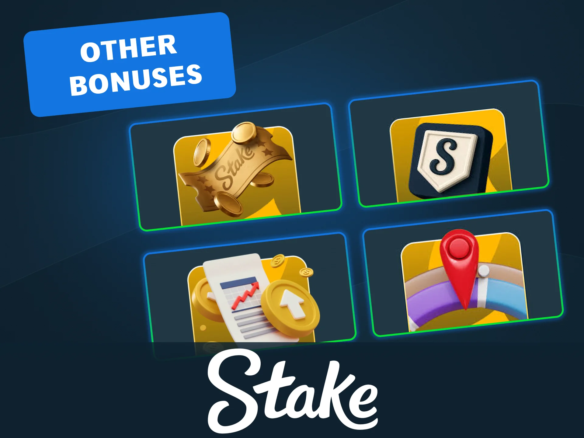 Claim extra rewards with other Stake bonuses directly in your account.