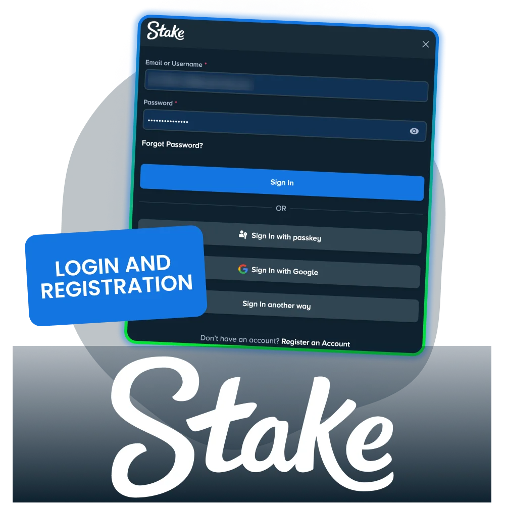 Log in to Stake and start playing thousands of games.