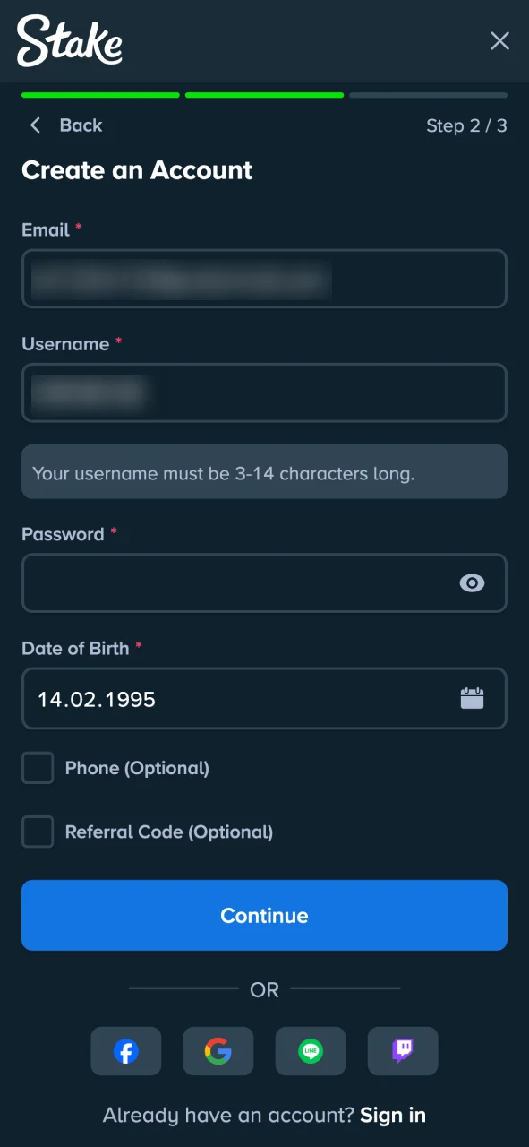 Create your Stake Casino account and get instant access to UFC events.