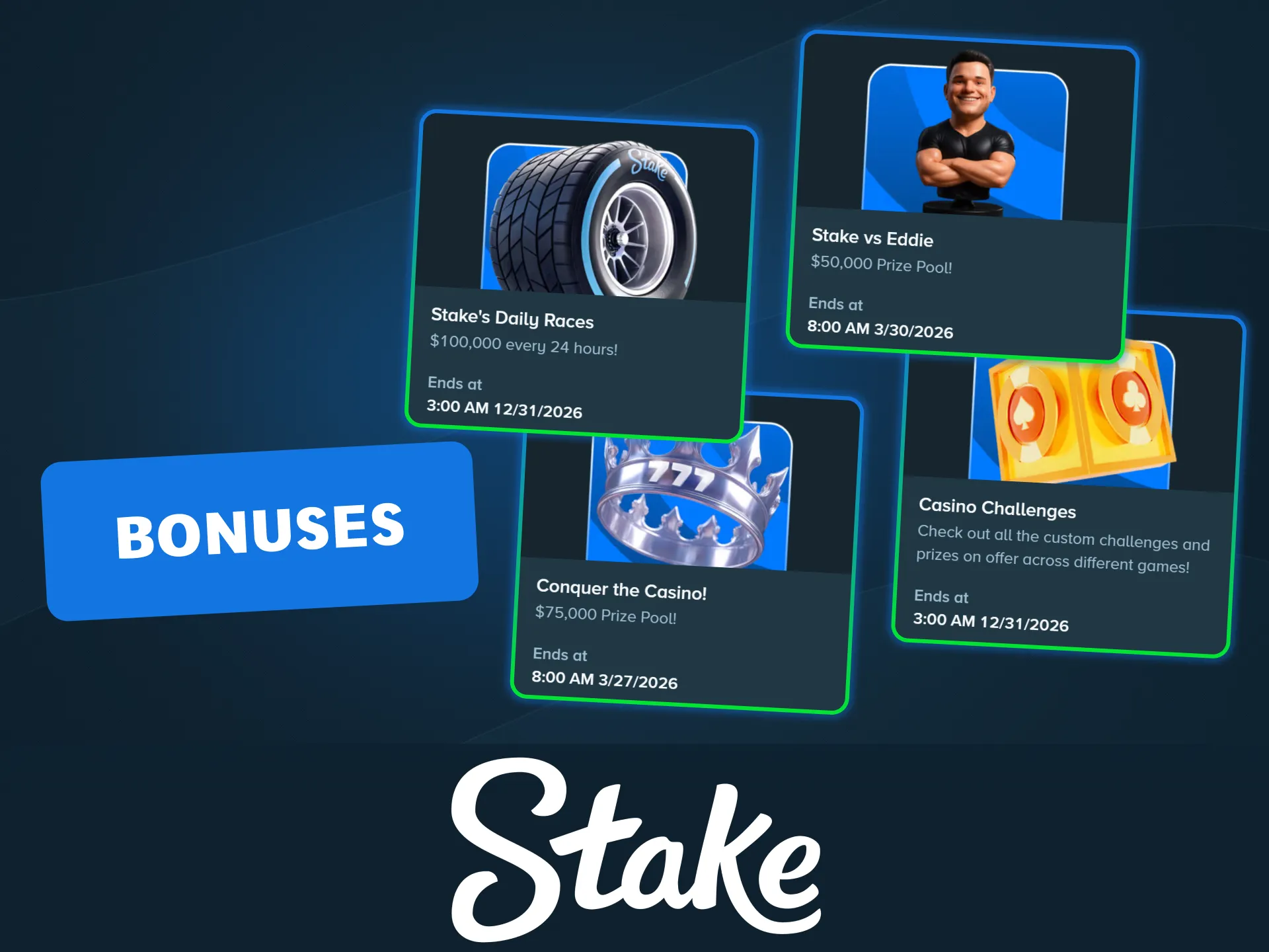 Claim exclusive slot machine bonuses on the Stake official site.